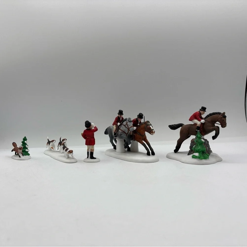 Department 56 1995 Vintage Heritage Village Collection Tallyho!‎ Set Of 5 59391